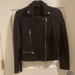 All Saints Cotton Moto jacket! Black, size 6